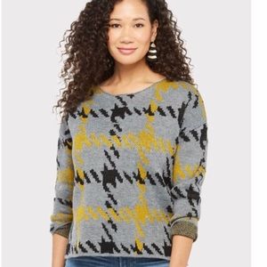 New Evereve Houndstooth Sweater